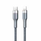 REMAX RC-009 1m 3A USB-C / Type-C to 8 Pin 18W PD Fast Charging Data Cable for iPhone, iPad(Silver) - 1