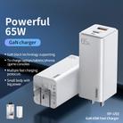 REMAX RP-U50 GaN  65W PD + QC 3.0 Type-C+ USB Port Fast Charger (US)(White) - 2