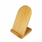 Vertical Bamboo Wireless Charger for QI Phone - 1