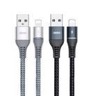 REMAX RC-152I 1m 2.4A USB to 8 Pin Colorful Breathing Data Cable(Black) - 2