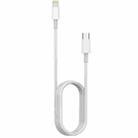 AWEI CL-68 3A Type-C / USB-C to 8 Pin PD Fast Charging Data Cable, Length: 1m(White) - 1