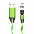 2.4A USB to 8 Pin 540 Degree Bendable Streamer Magnetic Data Cable, Cable Length: 1m(Green) - 1