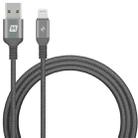 MOMAX DL11D 2.4A USB to 8 Pin MFi Certified Elite Link Nylon Braided Data Cable, Cable Length: 1.2m(Dark Gray) - 1