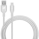 MOMAX DL11S 2.4A USB to 8 Pin MFi Certified Elite Link Nylon Braided Data Cable, Cable Length: 1.2m(Silver) - 1