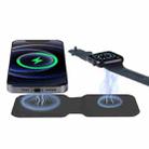 Q500 Foldable Magnetic Dual Wireless Charger for Phones / iWatch / AirPods(Black) - 1