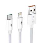 awei CL-79 2 in 1 1.2m USB to 8 Pin + USB-C / Type-C Multi Charging Cable - 1