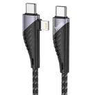 hoco U95 2 in 1 20W 3A PD USB-C / Type-C to USB-C / Type-C + 8 Pin Freeway Charging Data Cable, Cable Length: 1.2m - 1