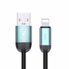 TOTUDESIGN BL-010 Color Series 3A USB to 8 Pin Aluminum Alloy + PC + TPE Charging Data Sync Cable, Cable Length: 1.2m(Green) - 1