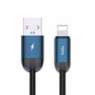 TOTUDESIGN BL-010 Color Series 3A USB to 8 Pin Aluminum Alloy + PC + TPE Charging Data Sync Cable, Cable Length: 1.2m(Blue) - 1