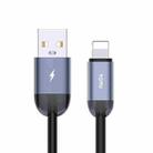 TOTUDESIGN BL-010 Color Series 3A USB to 8 Pin Aluminum Alloy + PC + TPE Charging Data Sync Cable, Cable Length: 1.2m(Purple) - 1