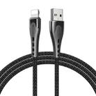 REMAX RC-150i KAWAY Series 1m 2.4A USB to 8 Pin Aluminum Alloy Braid Fast Charging Data Cable (Black) - 1