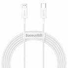 Baseus Superior Series CATLYS-C02 PD 20W USB-C / Type-C to 8 Pin Interface Fast Charging Data Cable, Cable Length: 2m(White) - 1