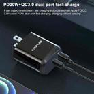awei PD3 20W PD Type-C + QC 3.0 USB Interface Fast Charging Travel Charger with Data Cable, US Plug - 11