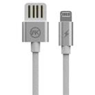 WK WDC-055i 2.4A 8 Pin Babylon Aluminum Alloy Charging Data Cable, Length: 1m(White) - 1