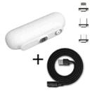 3 in 1 Mini Capsule Portable Pocket Magnetic Power Bank + 3 x Magnetic Heads + Magnetic Charging Cable Set(White) - 1