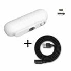 3 in 1 Mini Capsule Portable Pocket Magnetic Power Bank + 8 Pin Magnetic Head + Magnetic Charging Cable Set(White) - 1