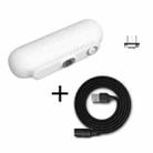 3 in 1 Mini Capsule Portable Pocket Magnetic Power Bank + Micro USB Magnetic Head + Magnetic Charging Cable Set(White) - 1