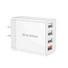 WK WP-U125 Youpin Series 18W QC3.0 4 USB Ports Fast Travel Charger, CN Plug / US Plug - 1