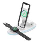 V9 3 in 1 Retractable Folding Multi-function Magnetic Wireless Charging Base for Phones & Apple Watch Series & AirPods(White) - 1