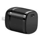 APQ-006 PD 20W USB-C / Type-C Single Port Wine Barrel Shape Travel Charger, US Plug (Black) - 1