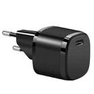 APQ-006 PD 20W USB-C / Type-C Single Port Wine Barrel Shape Travel Charger, EU Plug (Black) - 1