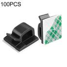 HG2392 100 PCS Desktop Data Cable Organizer Fixing Clip, Gum Type: Green and White(Black) - 1