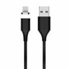 M11 3A USB to 8 Pin Nylon Braided Magnetic Data Cable, Cable Length: 1m (Black) - 1