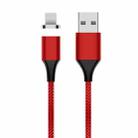 M11 3A USB to 8 Pin Nylon Braided Magnetic Data Cable, Cable Length: 1m (Red) - 1