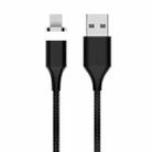 M11 5A USB to 8 Pin Nylon Braided Magnetic Data Cable, Cable Length: 1m (Black) - 1