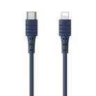 REMAX RC-068i PD 20W Type-C / USB-C to 8 Pin High Elastic TPE Fast Charging Data Cable, Length: 1m(Blue) - 1