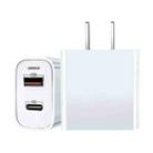 CAFELE 18W PD + QC Port Quick Charger, US Plug - 1