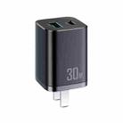 CAFELE 30W PD + USB Super Si Mini Quick Charger, US Plug (Black) - 1