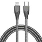 ADC-009 USB-C / Type-C to 8 Pin Zinc Alloy Hose Fast Charging Data Cable, Cable Length: 1m (Gun Metal) - 1