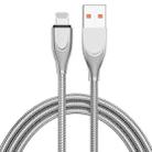 ADC-009 USB to 8 Pin Zinc Alloy Hose Fast Charging Data Cable, Cable Length: 1m (Silver) - 1