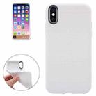 For iPhone X / XS Honeycomb TPU Dropproof Protective Back Cover Case(White) - 1