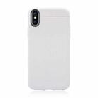 For iPhone X / XS Honeycomb TPU Dropproof Protective Back Cover Case(White) - 2