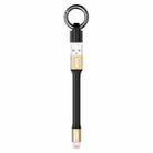 IVON CA90 2.4A USB to 8 Pin Portable Data Cable with Ring, Length: 14.5cm(Champagne Gold) - 1