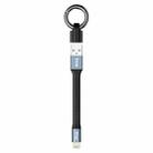 IVON CA90 2.4A USB to 8 Pin Portable Data Cable with Ring, Length: 14.5cm(Dark Gray) - 1