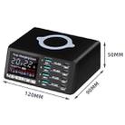 X9D 110W Multi-ports Smart Charger Station + Wireless Charger AC100-240V, UK Plug (Black) - 2