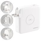 MOMAX IP93MFI Q.Power Plug PD Quick Charging Travel Charger Power Adapter with MFI Cable & UK / AU / EU Plug(White) - 1