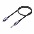 Kuulaa KL-X55 8 Pin Male to 3.5mm AUX Braided Audio Adapter Cable, Cable Length: 1m - 1