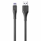 WK WDC-152 6A 8 Pin Fast Charging Data Cable, Length: 2m (Black) - 1
