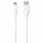 WK WDC-152 6A 8 Pin Fast Charging Data Cable, Length: 3m (White) - 1