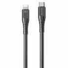 WK WDC-154 Type-C / USB-C to 8 Pin PD 20W Fast Charging Data Cable, Length: 1m(Black) - 1