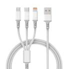 3A 3 in 1 USB to Type-C / 8 Pin / Micro USB Fast Charging Cable, Cable Length: 1.2m - 1