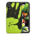 For   iPhone X / XS   Thermal Sensor Discoloration Protective Back Cover Case(Green) - 1