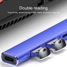4 in 1 8 Pin/USB to Type-C / 2个USB / 8 Pin Ports Multifunctional Docking Station HUB (Blue) - 3