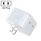 WK WP-U142 35W Dual USB-C/Type-C Gallium Nitride Charger, US Plug(White) - 1