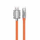 WK WDC-186 Qjie Series 6A USB to 8 Pin Ultra-fast Charging Data Cable, Length: 1m (Orange) - 1