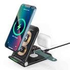 N68-1 3-in-1 Multifunctional Smartphone Earphone Wireless Charging Stand (Black) - 1